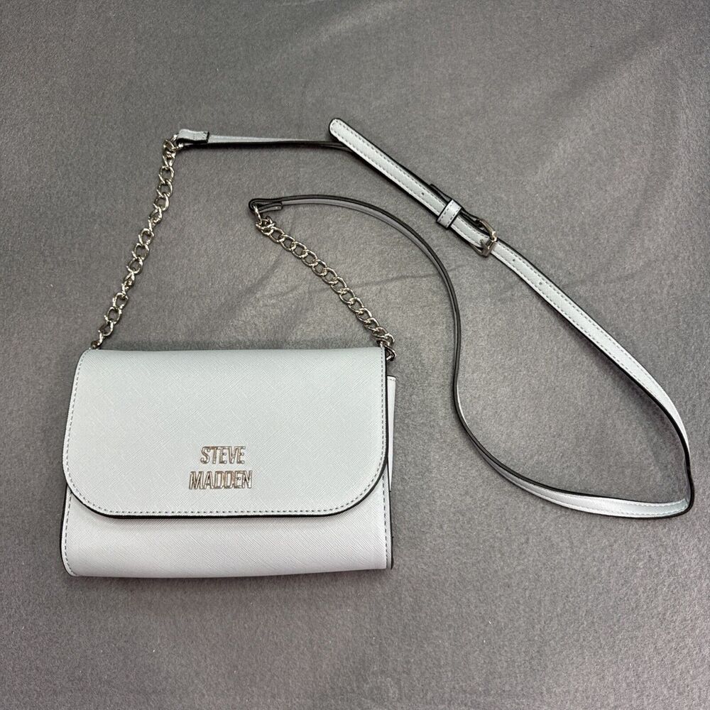 Steve Madden Light Blue Crossbody Purse Chain Strap